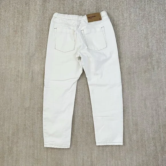 Revolve One Teaspoon Shabbies White Boyfriend Cropped Jeans S - Picture 4 of 10
